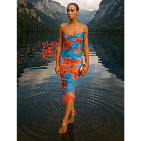 ZARA BLOGGER FAVE!!! Ruched Asymmetric Dress NWT - Picture 2 of 16